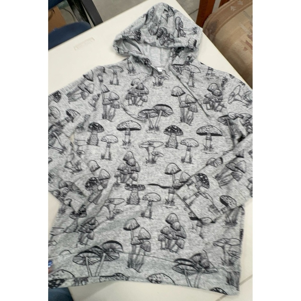 Women's size XL LA Soul heathered gray & black mushroom hoodie sweatshirt.